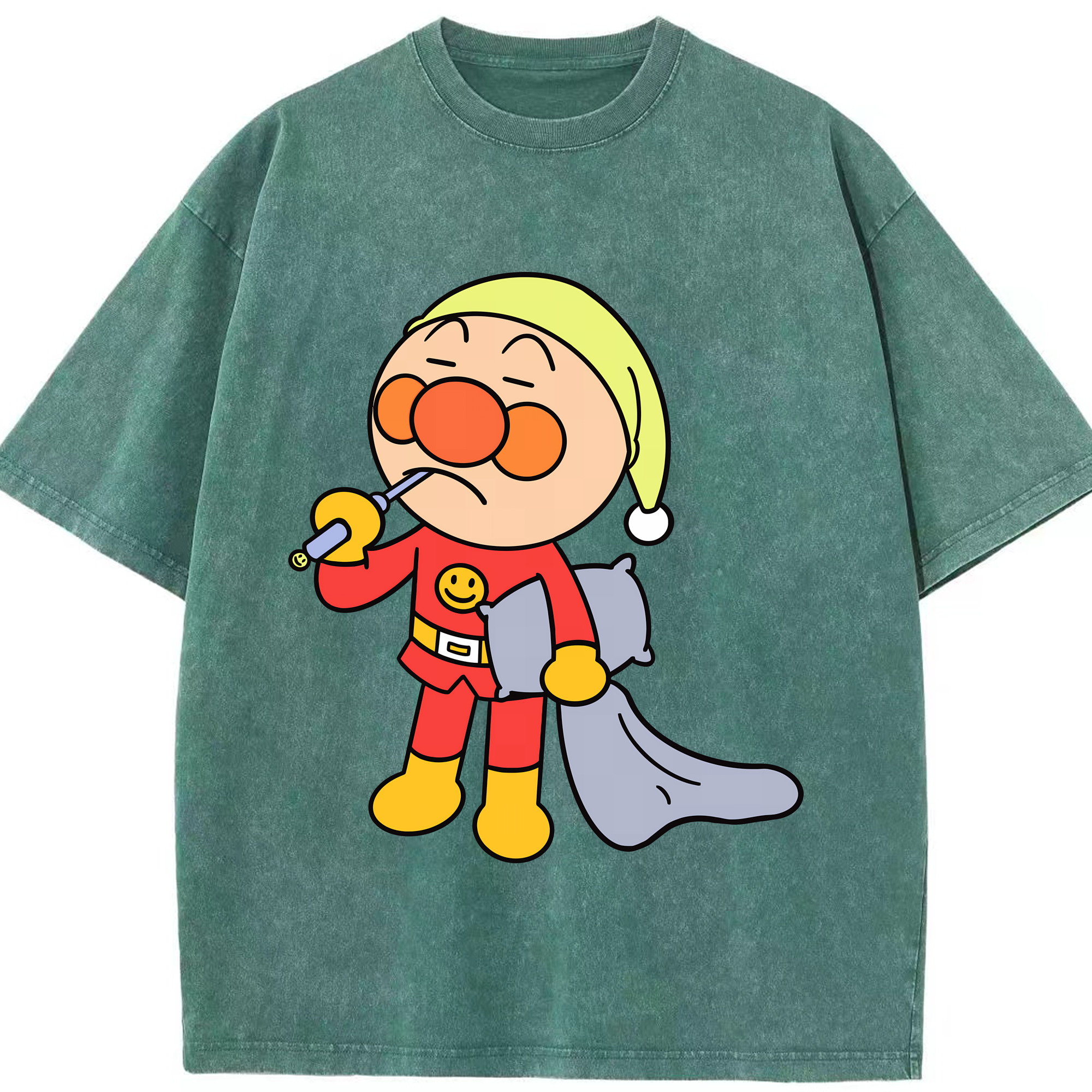 （画像用） アンパンマン Anpanman 綿100% ヴィンテージ風 半袖Tシャツ（フロントプリント）